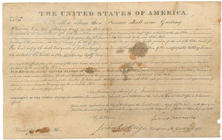 Lot #8 James Monroe Signed Document