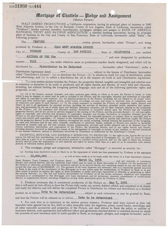 Lot #670 Roy O. Disney Signed Document - Image 1