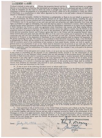 Lot #670 Roy O. Disney Signed Document - Image 2