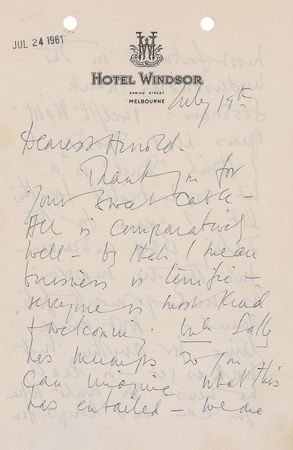 Lot #1103 Vivien Leigh Handwritten Letter Signed - Image 1
