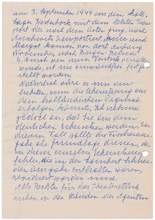 Lot #213 Otto Frank: “All of us 8 who had been living in hiding were taken from the Dutch Westerbork on the last transport leaving for Auschwitz in the East. In early November, Anne and Margot were taken from there” - Image 2