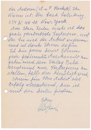 Lot #213 Otto Frank: “All of us 8 who had been living in hiding were taken from the Dutch Westerbork on the last transport leaving for Auschwitz in the East. In early November, Anne and Margot were taken from there” - Image 3
