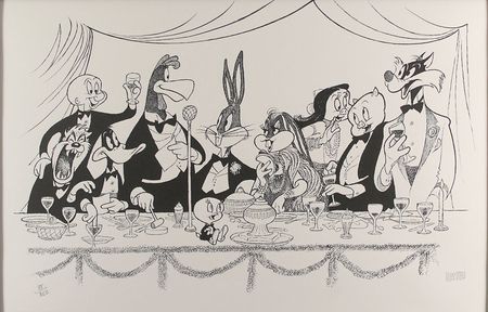 Lot #639 Al Hirschfeld: The Looney Tunes enjoy 
