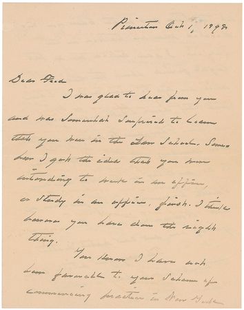 Lot #110 Grover Cleveland Handwritten Letter Signed - Image 1
