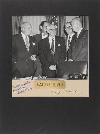 Lot #134 Dwight D. Eisenhower and Gerald Ford Signed Photograph - Image 1