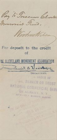 Lot #62 Woodrow Wilson Check and Letter - Image 3