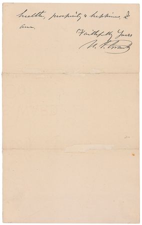 Lot #43 U. S. Grant: Less than a week after leaving office, Grant thanks his Postmaster General for his loyal service - Image 2