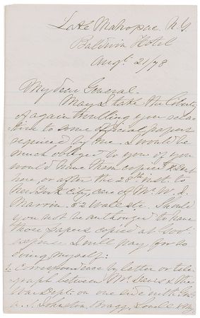 Lot #411 P. G. T. Beauregard: The Confederate commander requests papers from the Battle of Shiloh - Image 1