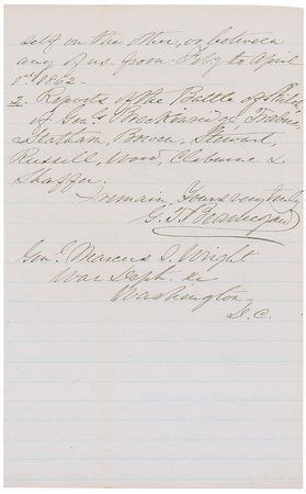 Lot #411 P. G. T. Beauregard: The Confederate commander requests papers from the Battle of Shiloh - Image 2