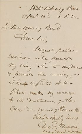Lot #476 George G. Meade Handwritten Letter Signed - Image 2
