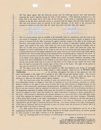Lot #1037 Marilyn Monroe: Phenomenal 1950 contract that saw young Marilyn?s breakthrough to stardom - Image 5