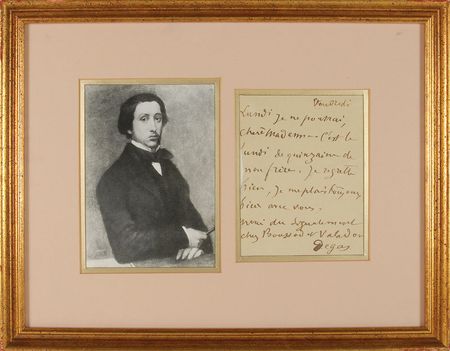 Lot #609 Edgar Degas: The famous ballet painter references his top patron, Boussod and Valadon - Image 1