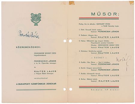 Lot #785 Bela Bartok and Zoltan Kodaly: Choice pairing of the Hungarian folk composers - Image 1