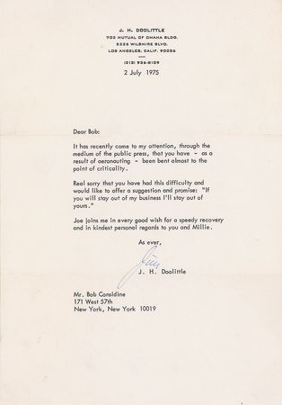 Lot #463 James H. Doolittle Typed Letters Signed - Image 2