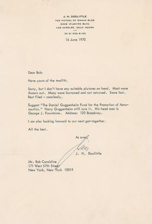 Lot #463 James H. Doolittle Typed Letters Signed - Image 4