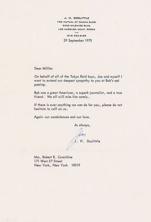 Lot #463 James H. Doolittle Typed Letters Signed - Image 5