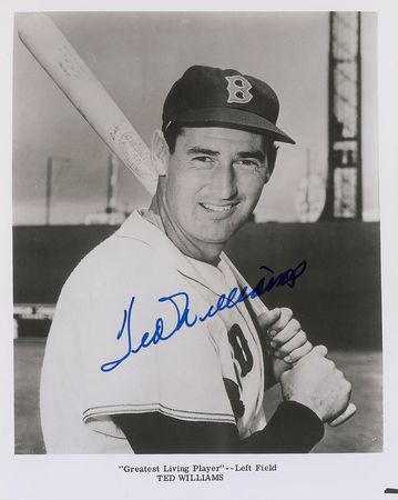 Lot #1257 Mantle, DiMaggio, and Williams Signed Photographs - Image 3