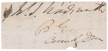 Lot #483 James S. Wadsworth Signature - Image 1