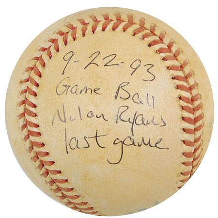 Lot #1159 Nolan Ryan Game-Used Baseball - Image 2