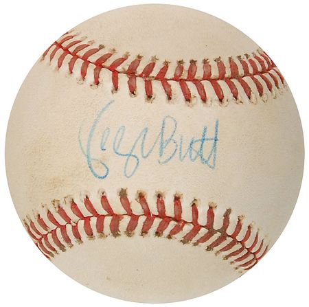 Lot #1226 George Brett Game-Used Baseball - Image 1