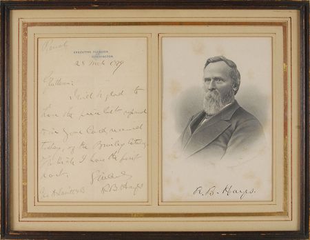 Lot #105 Rutherford B. Hayes Handwritten Letter Signed - Image 1