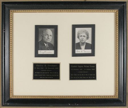 Lot #131 Harry and Bess Truman Signed Photographs - Image 1