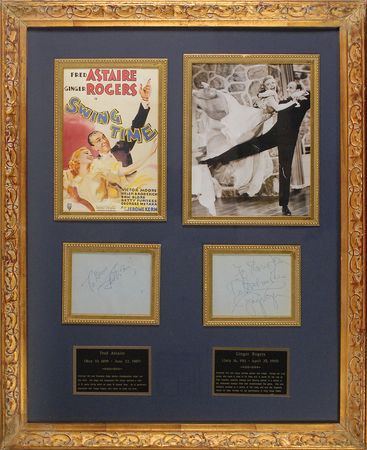 Lot #1062 Fred Astaire and Ginger Rogers Signatures - Image 1