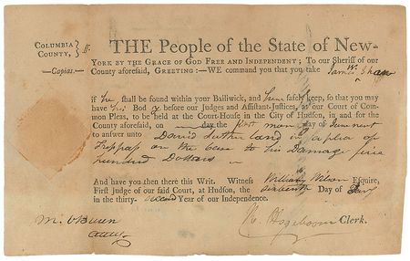 Lot #13 Martin Van Buren Signed Document - Image 1