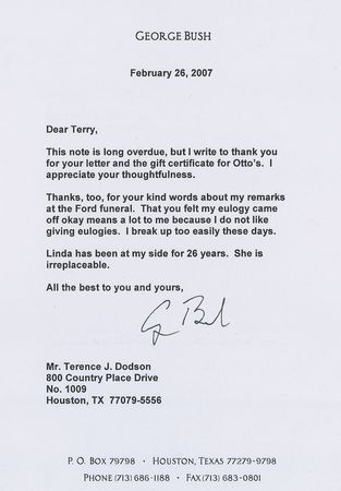 Lot #156 George Bush Typed Letter Signed - Image 1