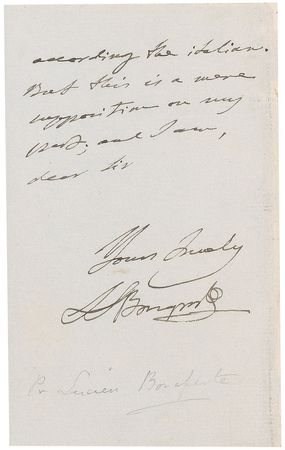 Lot #316 Louis Lucien Bonaparte Signed Letter - Image 3