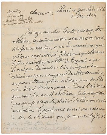 Lot #462 Louis Philippe D?Orleans Handwritten Letters Signed - Image 1