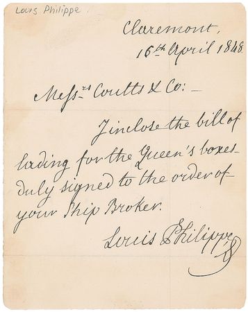 Lot #462 Louis Philippe D?Orleans Handwritten Letters Signed - Image 3