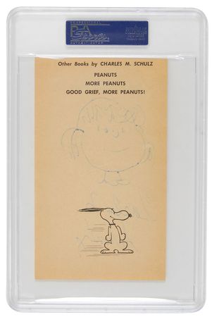 Lot #694 Charles Schulz Sketch - Image 2