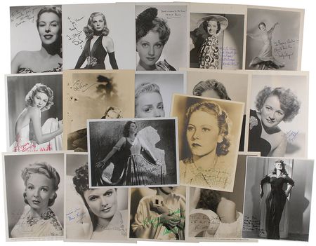 Lot #1054 Actresses Signed Photographs - Image 1