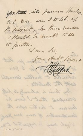 Lot #357 Austen Henry Layard Signed Letter - Image 2