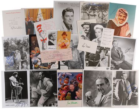 Lot #253 The Faye Shehdan Lifetime Collection: Immense collection numbering into the thousands, from Ronald Reagan and Moe Howard to Joe DiMaggio and Grace Kelly - Image 1