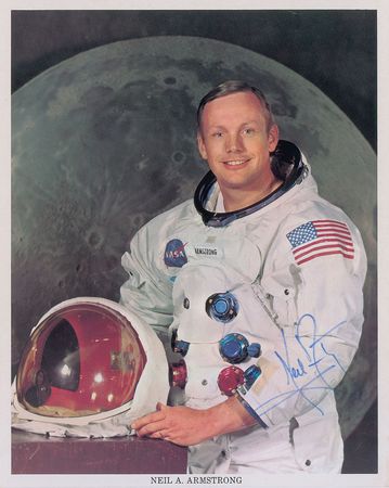 Lot #543 Neil Armstrong: Very desirable uninscribed official NASA lithograph - Image 1