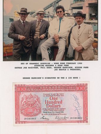 Lot #829 Beatles: George Harrison: $100 bank note signed on the set of Shanghai Surprise - Image 2