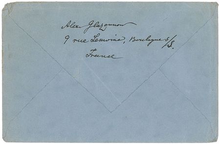 Lot #793 Alexander Glazunov Handwritten Letter Signed - Image 4