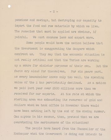 Lot #182 Winston Churchill: A rallying cry to ?save Britain from economic disaster and to strengthen the Free World against Communist aggression? - Image 2