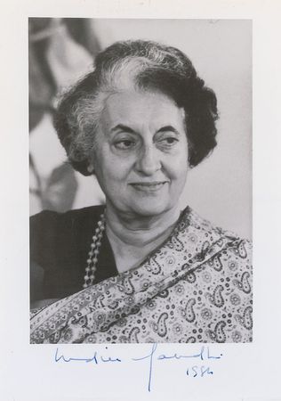Lot #339 Indira and Rajiv Gandhi Signed Photographs - Image 2