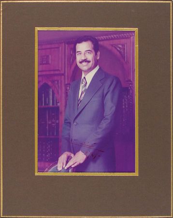 Lot #338 Saddam Hussein Signed Photograph - Image 2