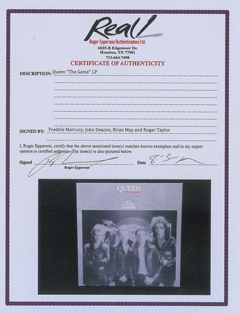 Lot #893 Queen: Queen signs their only album to hit #1 on the charts - Image 2