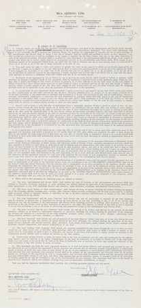 Lot #1082 Clark Gable Signed Document - Image 1