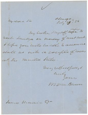 Lot #14 Martin Van Buren Handwritten Letter Signed