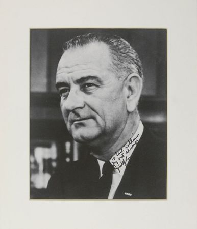 Lot #141 Lyndon B. Johnson Signed Photograph - Image 1