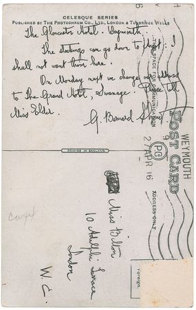 Lot #740 George Bernard Shaw Handwritten Letter Signed - Image 1