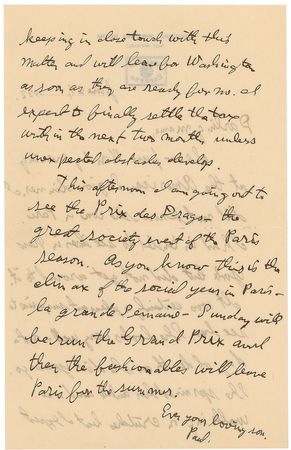 Lot #218 J. Paul Getty Handwritten Letter Signed - Image 2