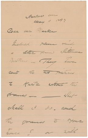 Lot #613 Winslow Homer Handwritten Letter Signed - Image 1