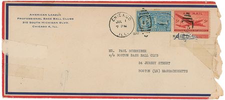 Lot #1241 Will Harridge: ?Joe Cronin, who will manage the American League All-Star team, has selected you as his batting practice pitcher? - Image 2